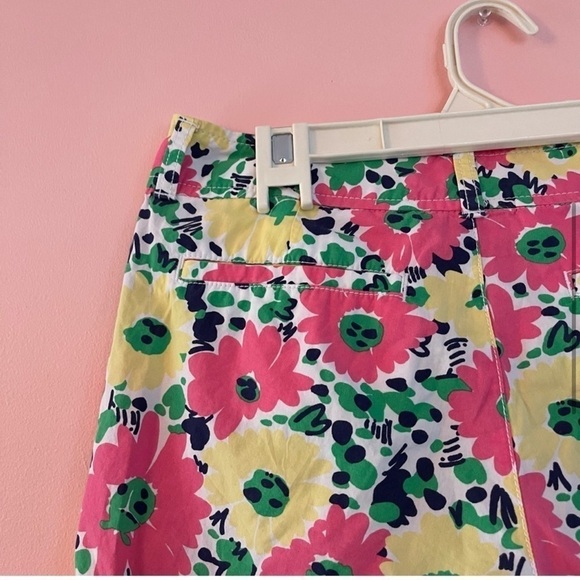 Lilly Pulitzer Doodle Bug Daisy Floral Pink Ladybug Shorts Women’s Size 8 - Picture 6 of 10